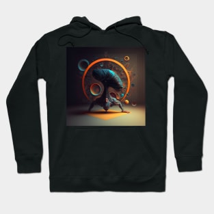 Yoga neon art Hoodie